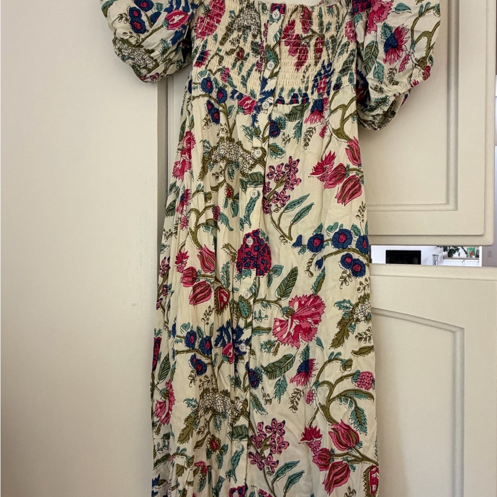 Emerson Fry Floral Maxi Dress - Cream, Pink, Green, Blue